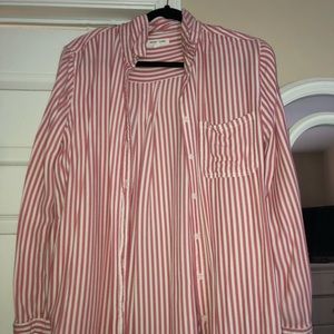 Striped beach button down